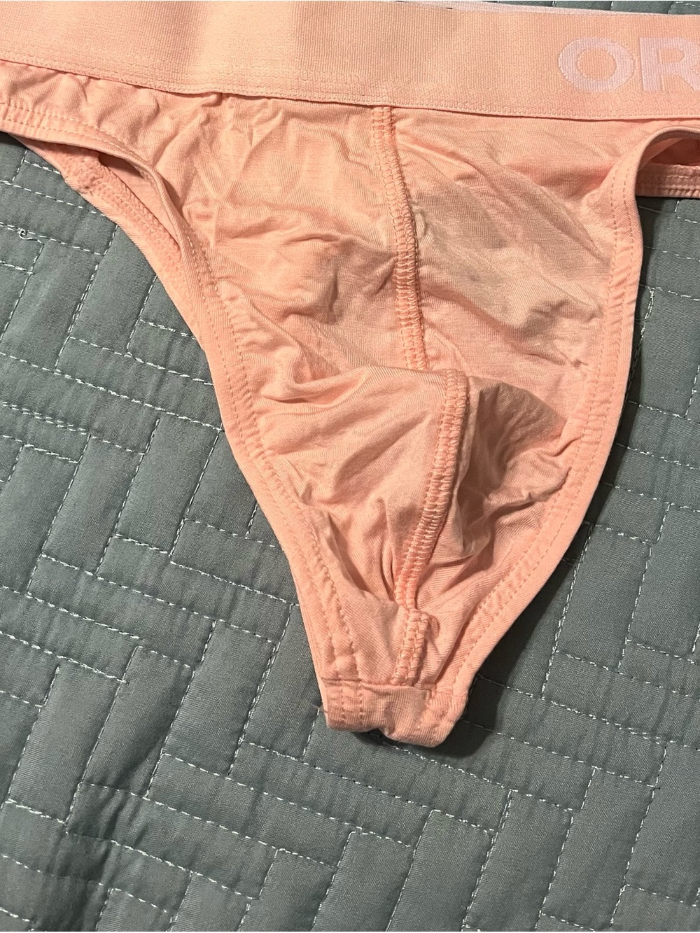 Men's Peach Briefs with Soft Elastic Waistband